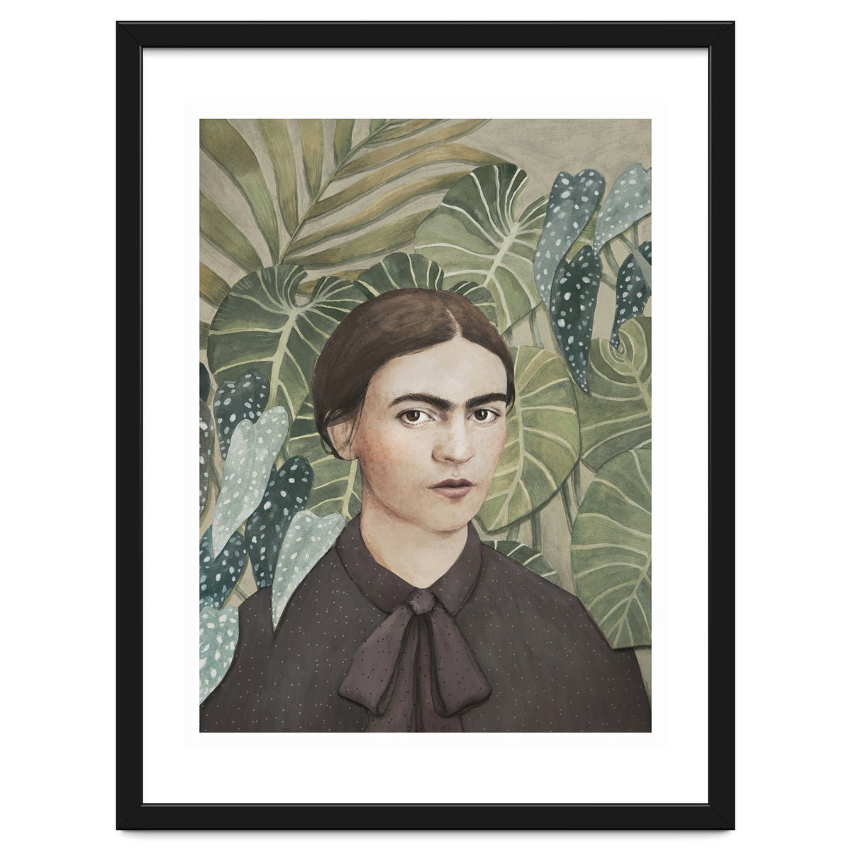 Frida With Plants