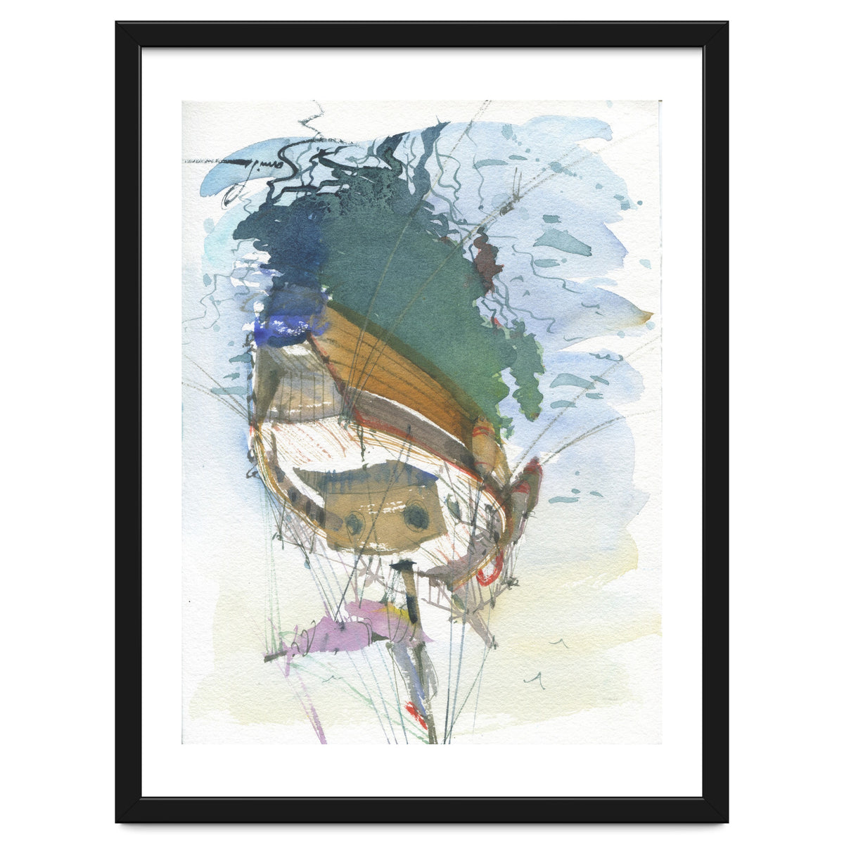 Yacht painting art watercolor