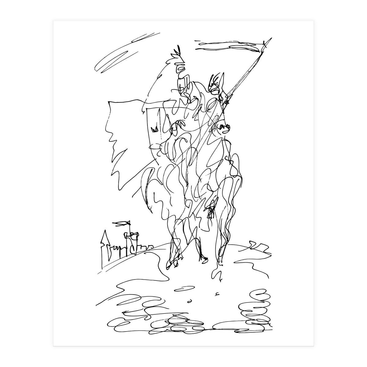Medieval Rider (Print Only)