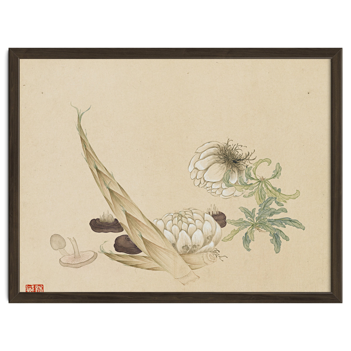Wang Chengyu ~flowers, Vegetables, Lilies, Bamboo Shoots, Leaves, Mushrooms, Vegetables