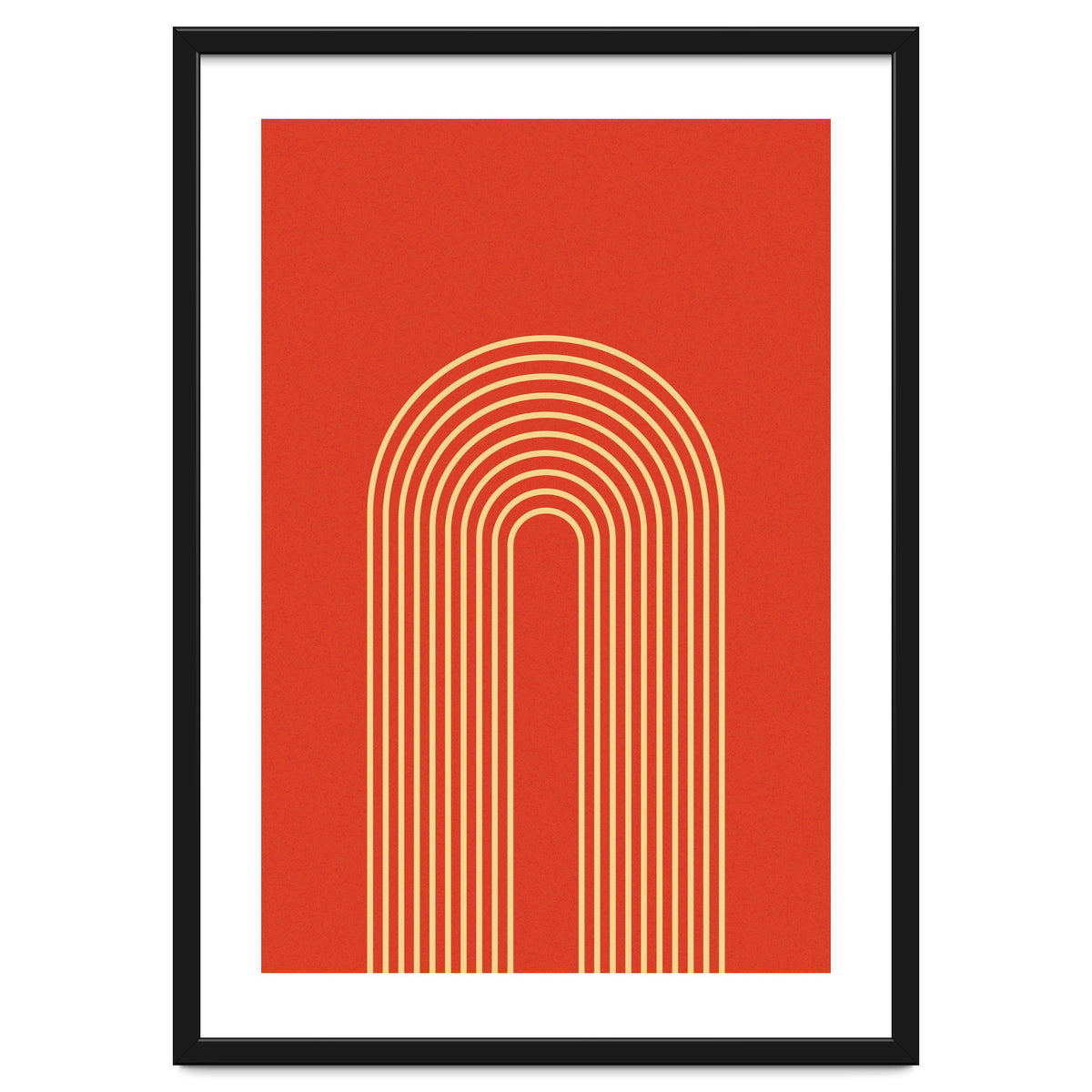 Rainbow Lines Mid Century Geometric Art