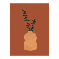 Terracotta Earth Tones Wall Decor Pottery Plant II (Print Only)