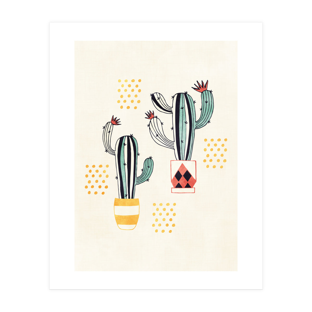 Cactus In A Pot (Print Only)