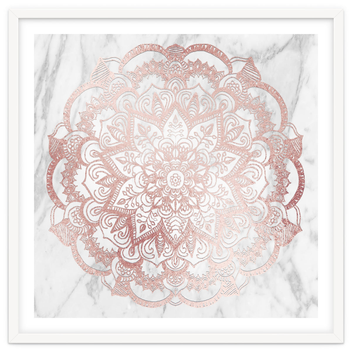 Rose Gold Mandala Star