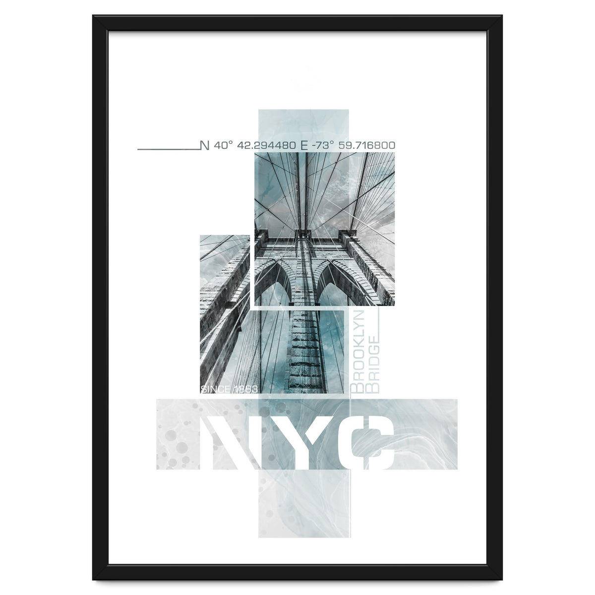 NYC Brooklyn Bridge Details | turquoise marble