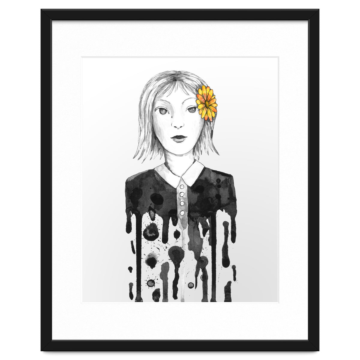 Flower dripping girl