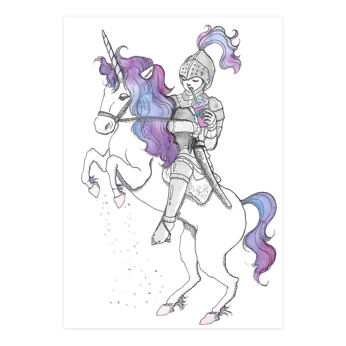 Unicorn Knight (Print Only)