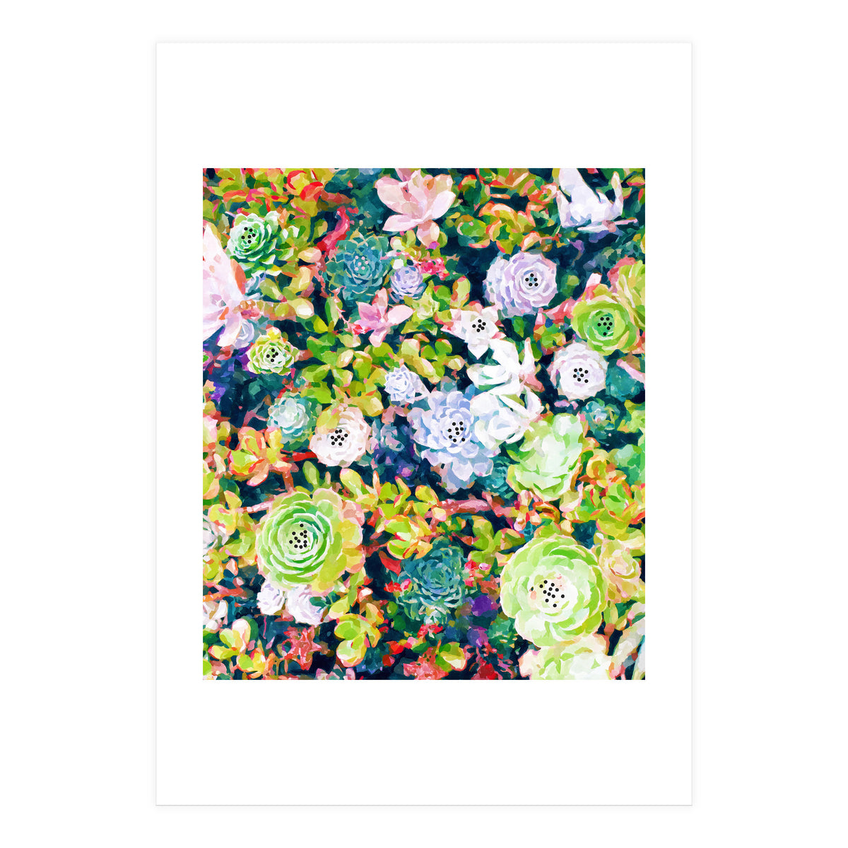 Watercolor Succulents (Print Only)