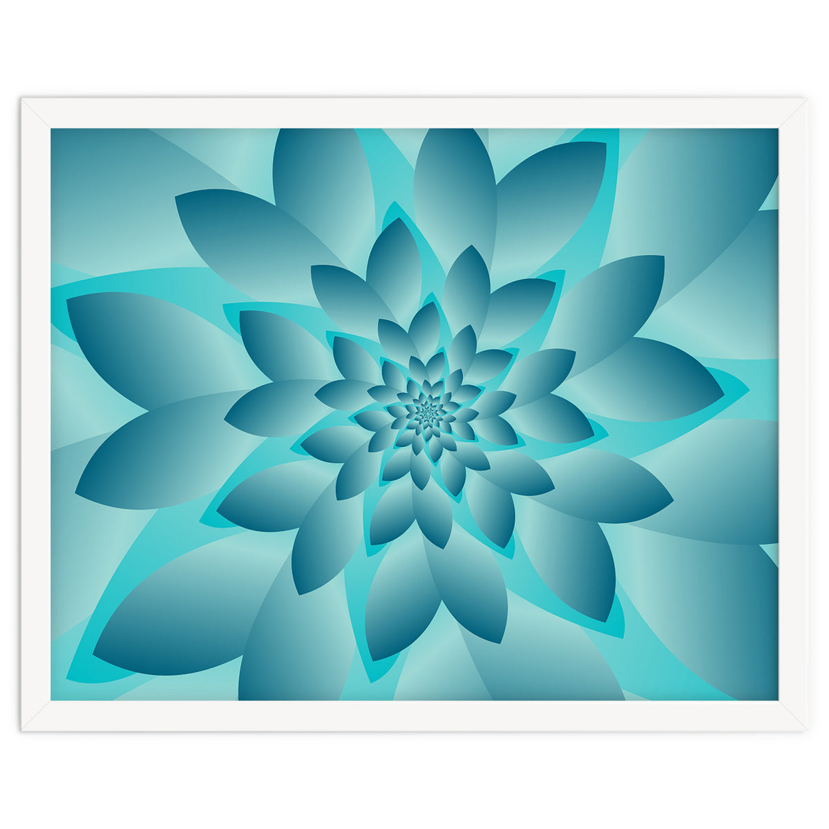 Abstract Modern Optical Illusion Floral Design Art