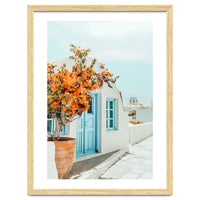 Greece Airbnb, Greece Photography Travel Digital Art, Scenic Landscape Architecture, White Building