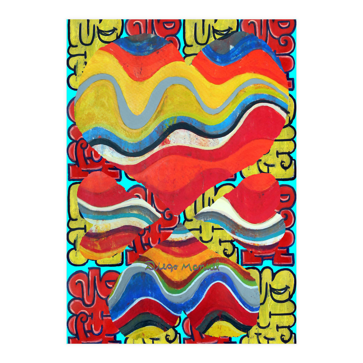 4 Corazones Tapiz 7 (Print Only)