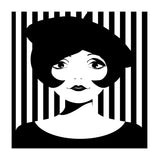 Retro 1960s Young Woman black and white (Print Only) thumbnail