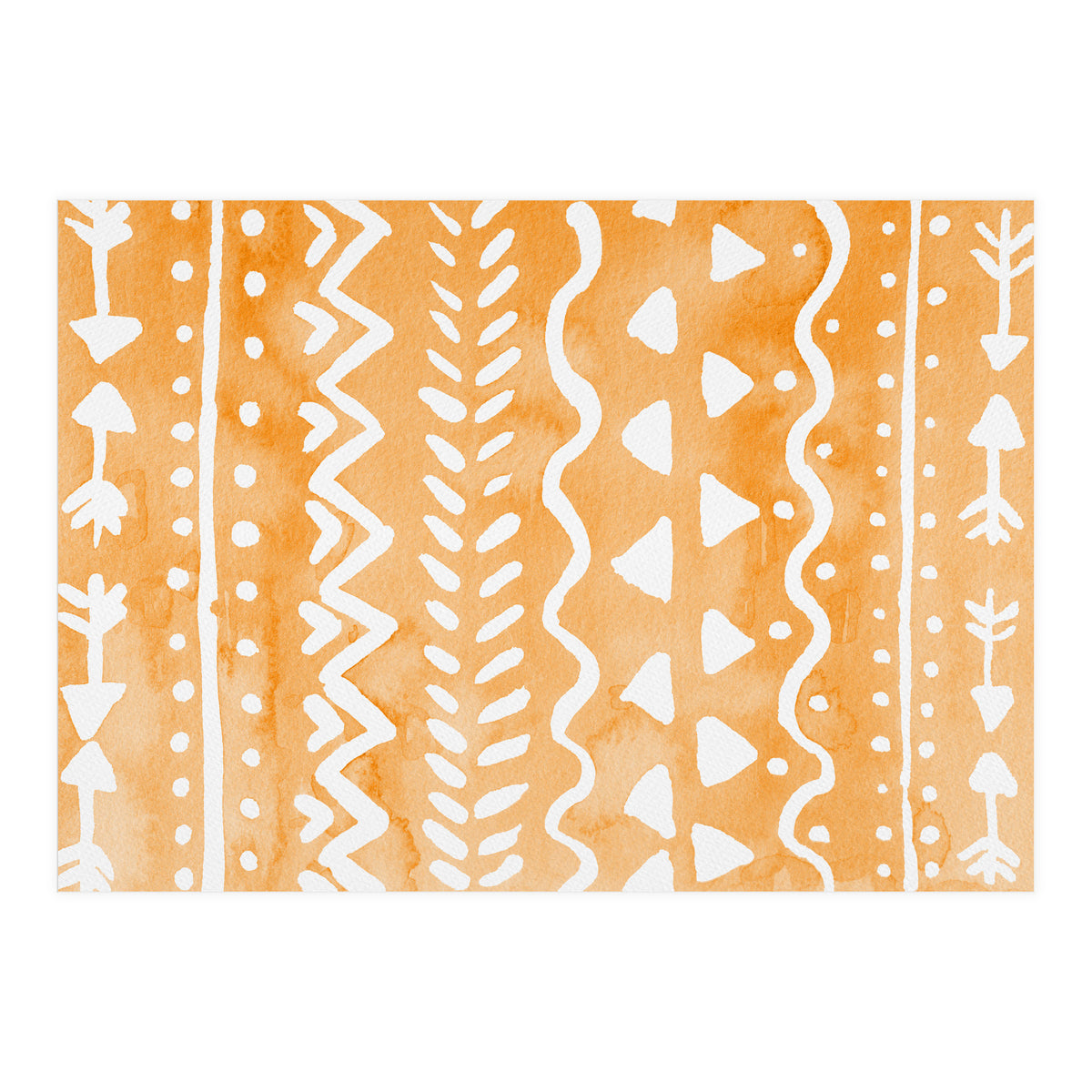 Abstract boho tribal pattern in pastel orange (Print Only)