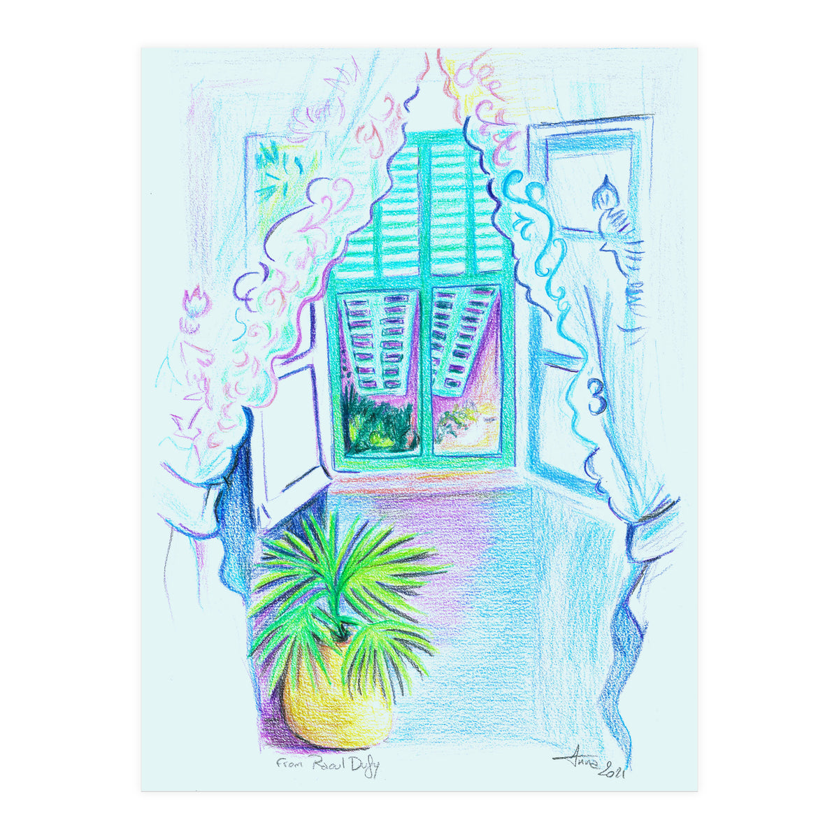 Green Shutters Dufy (Print Only)