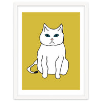 White Cat On Yellow
