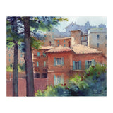 Sunny city landscape. Watercolor (Print Only) thumbnail