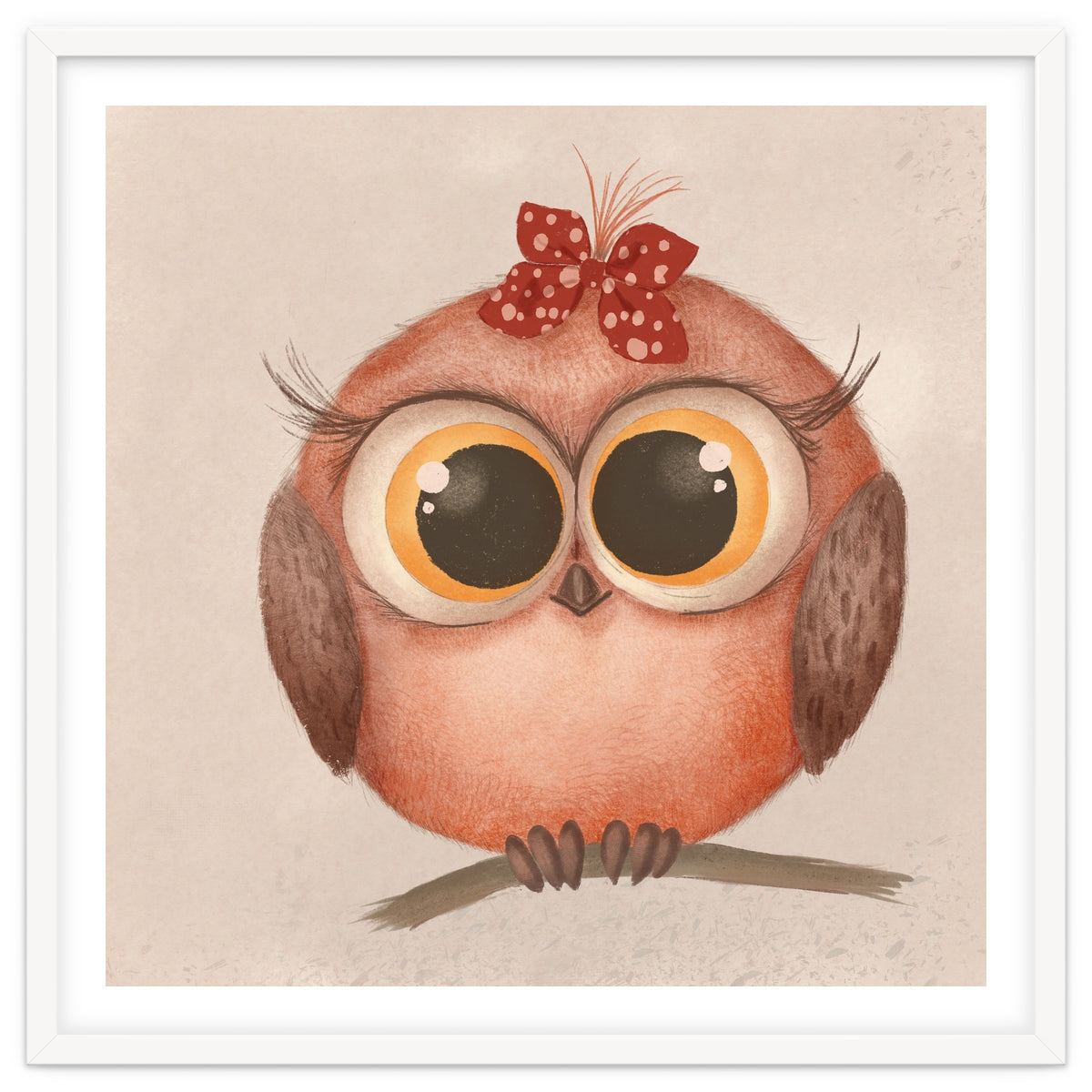 Woodland Nursery - Baby Owl Illustration