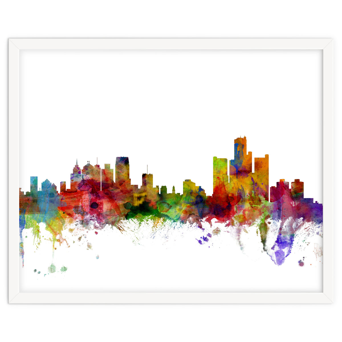 Detroit Michigan Skyline