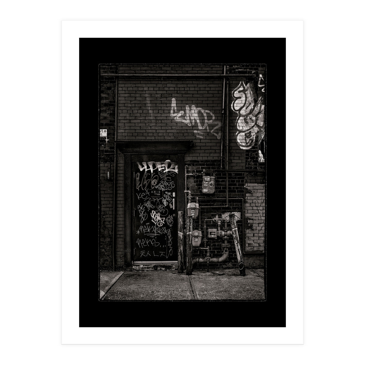 Alleyway Pipes No 4 with Border (Print Only)