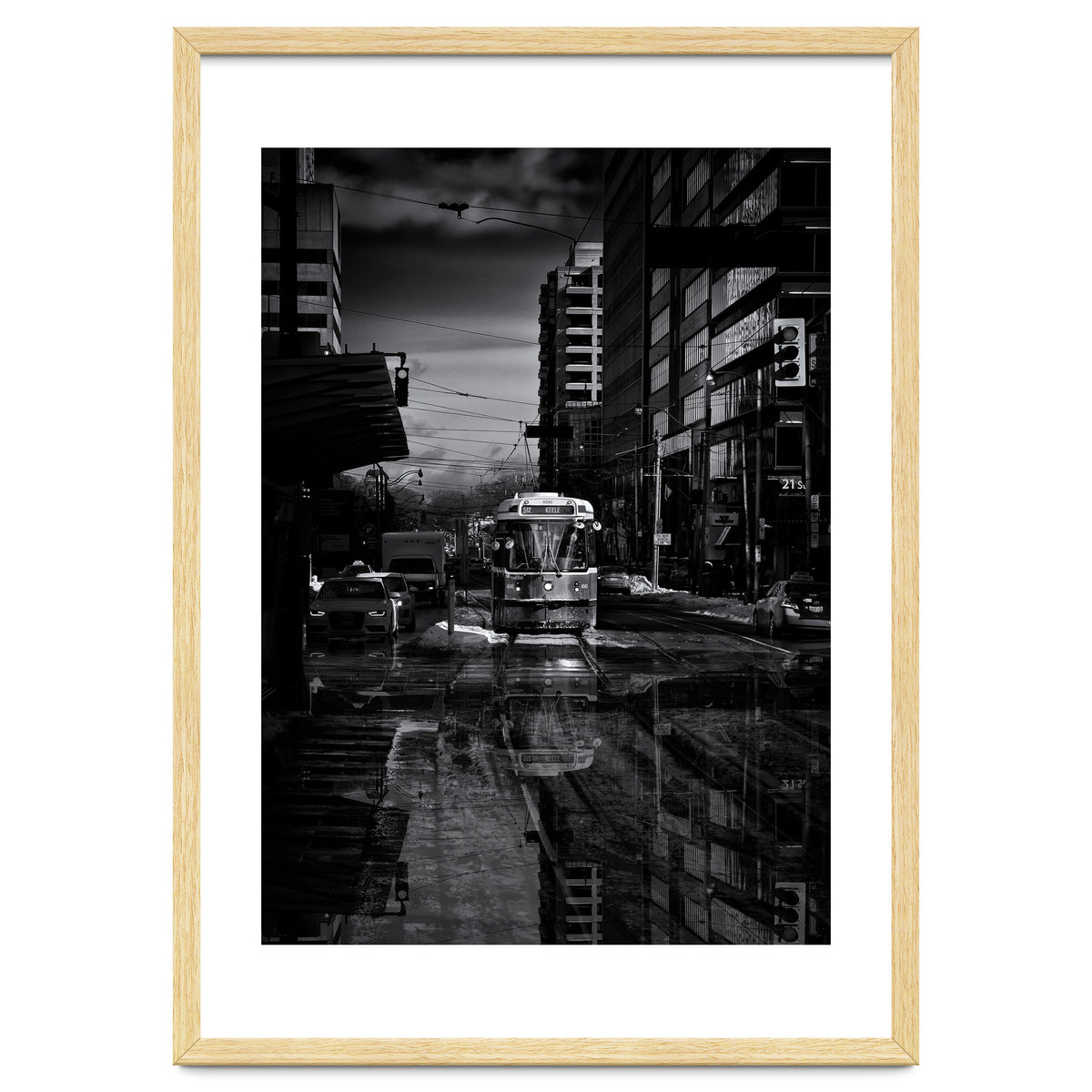 The 512 St. Clair Streetcar Toronto Canada Reflection