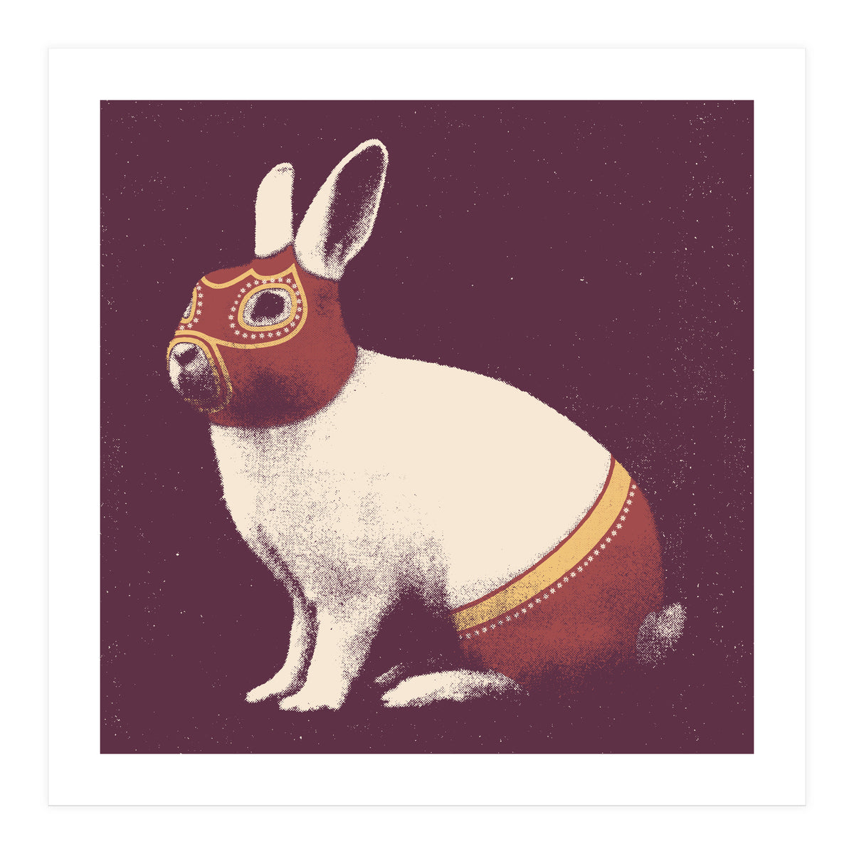 Rabbit Wrestler Square (Print Only)