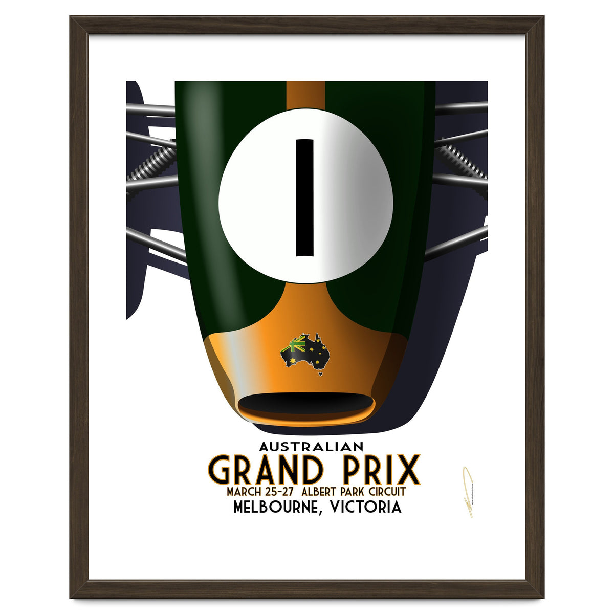 Australian Grand Prix Art Deco poster