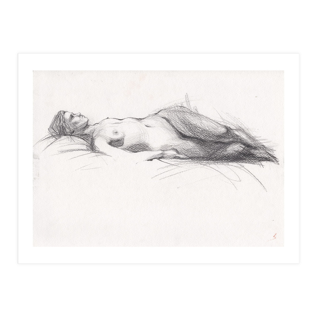 Beautiful erotic drawing of woman (Print Only)