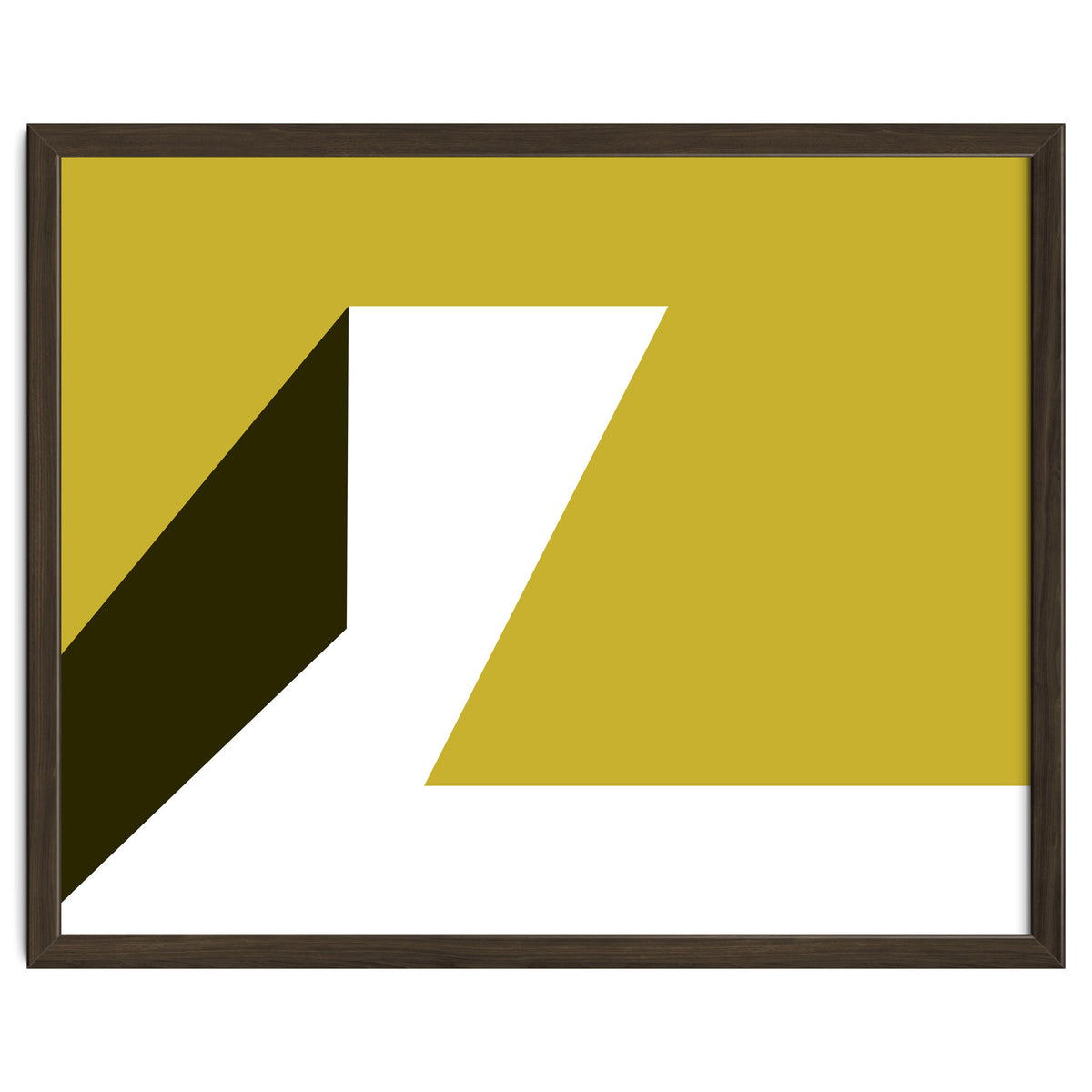 Geometric Shapes No. 78 - mustard, black & white