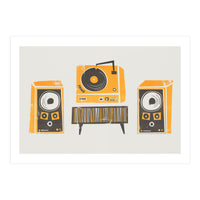Vinyl Deck And Speakers (Print Only)
