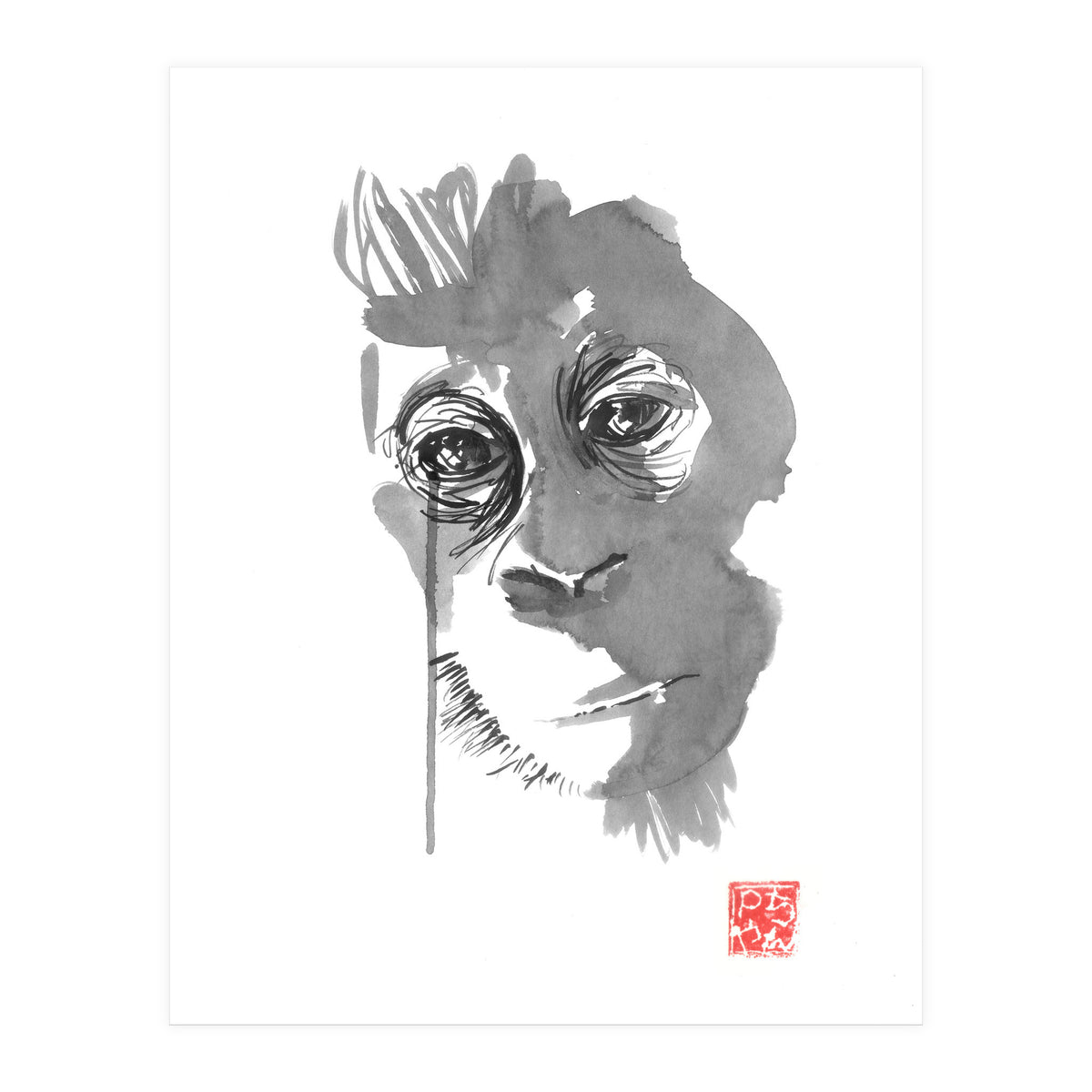 Cryinbg Orangutan (Print Only)
