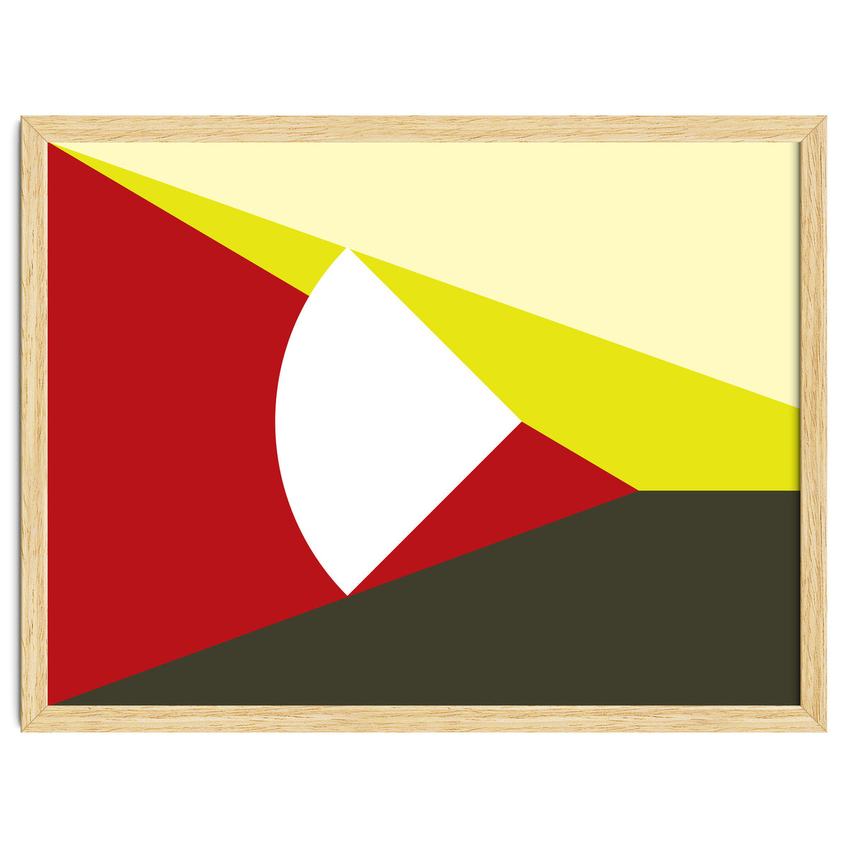 Geometric Shapes No. 13 - red, brown & yellow