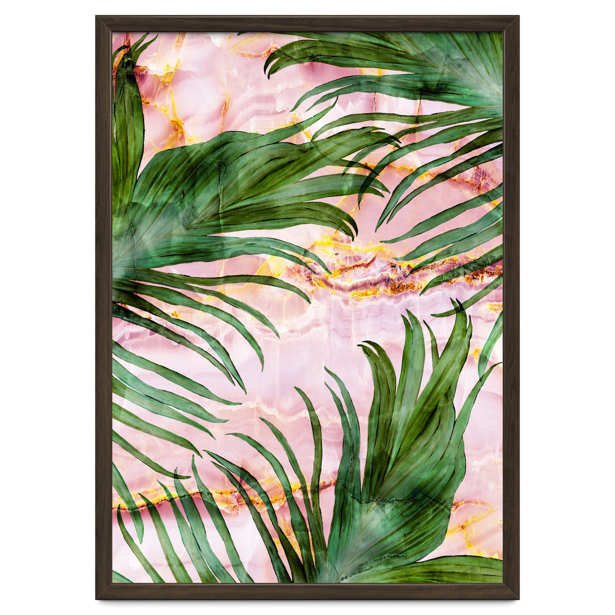 Palm leaf on marble 01