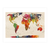 ALLOVER THE WORLD-Painted map (Print Only) thumbnail
