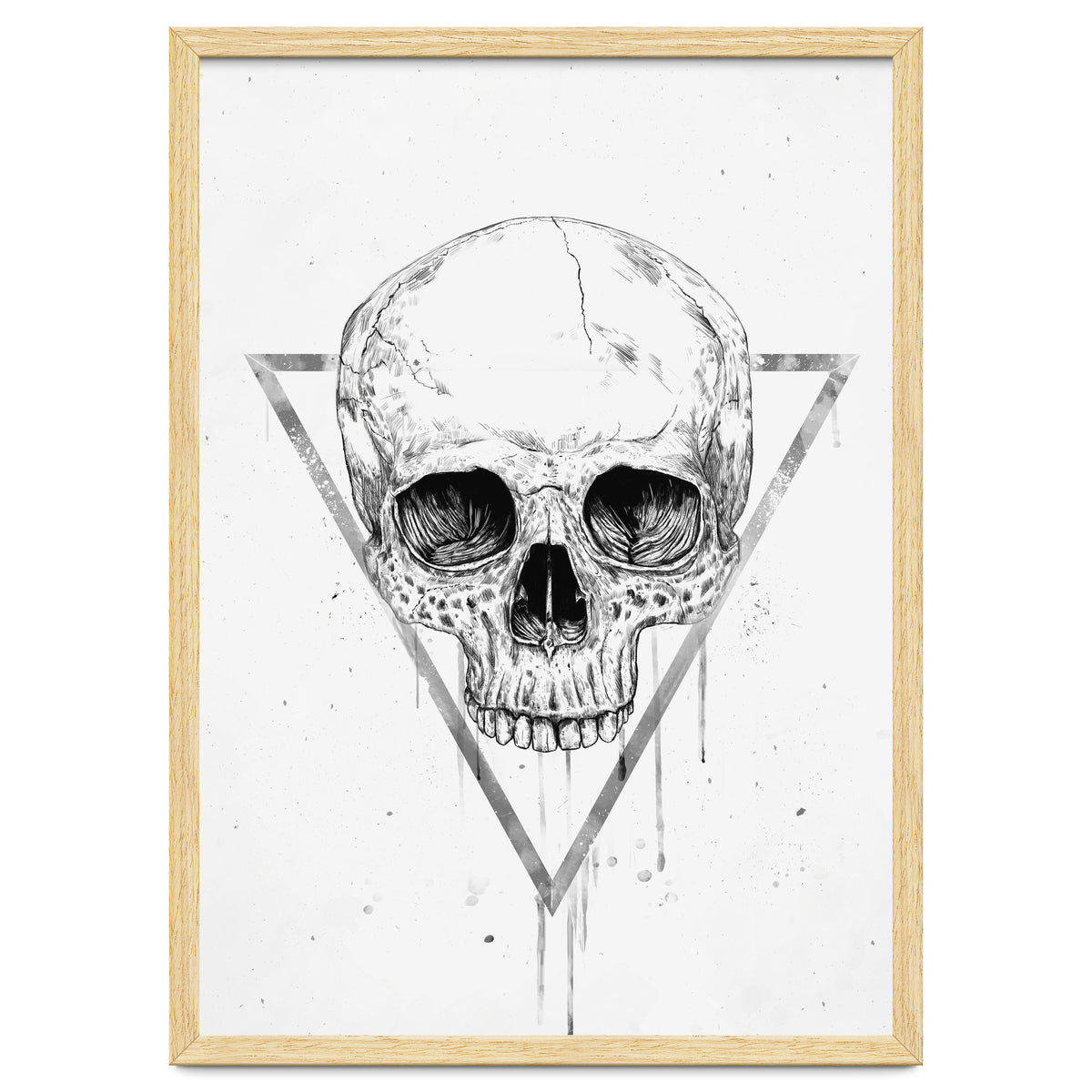 Skull In A Triangle (bw)
