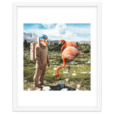 Alternate Reality, Surrealism Digital Photography, Space Flamingo Astronaut Collage thumbnail