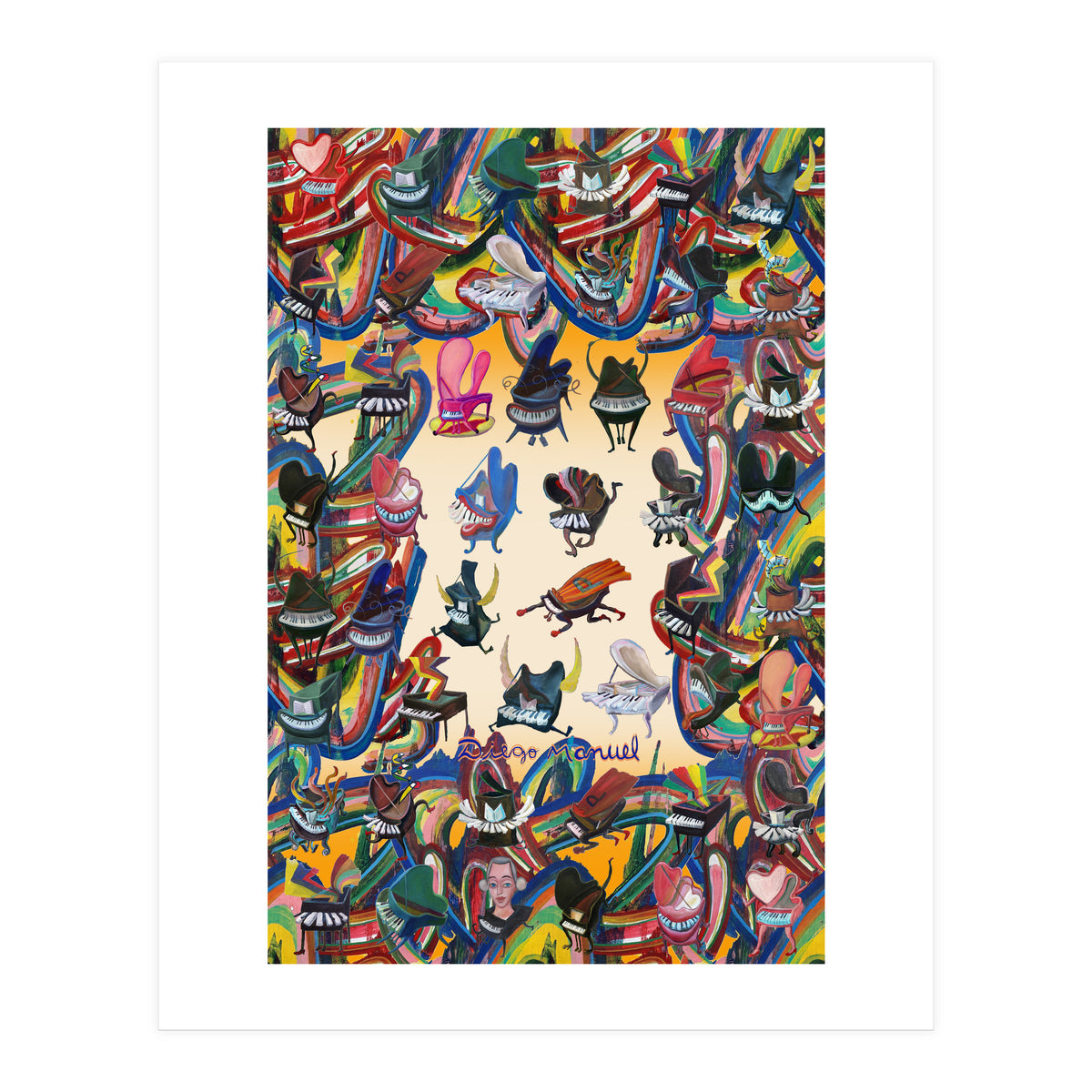 Pianos And Graffitis 2 (Print Only)