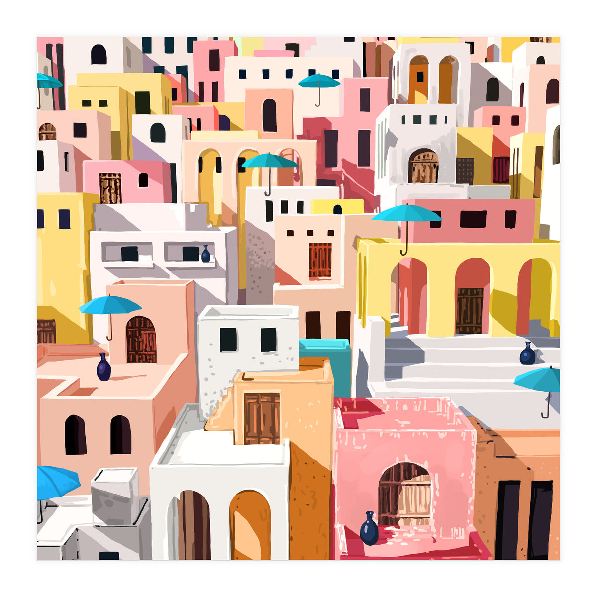 Pastel Cityscape (Print Only)