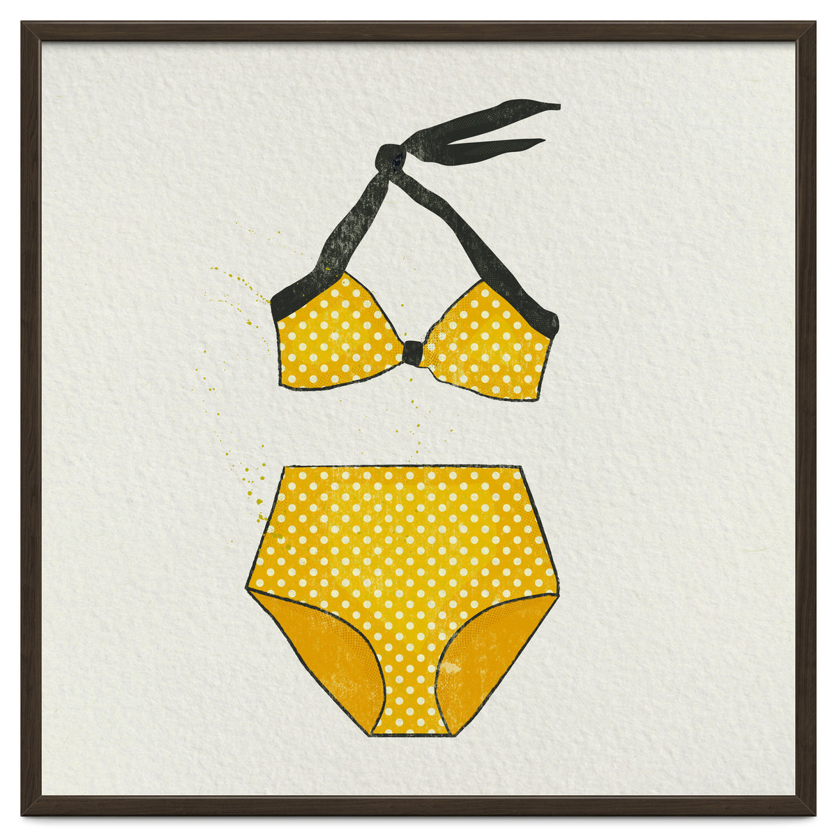Yellow polka dot bikini