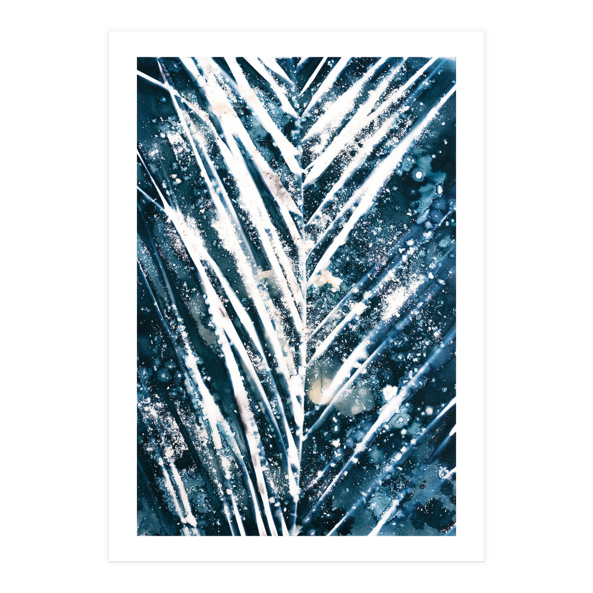 Indigo Blue Botanical Leaves No. 9 (Print Only)