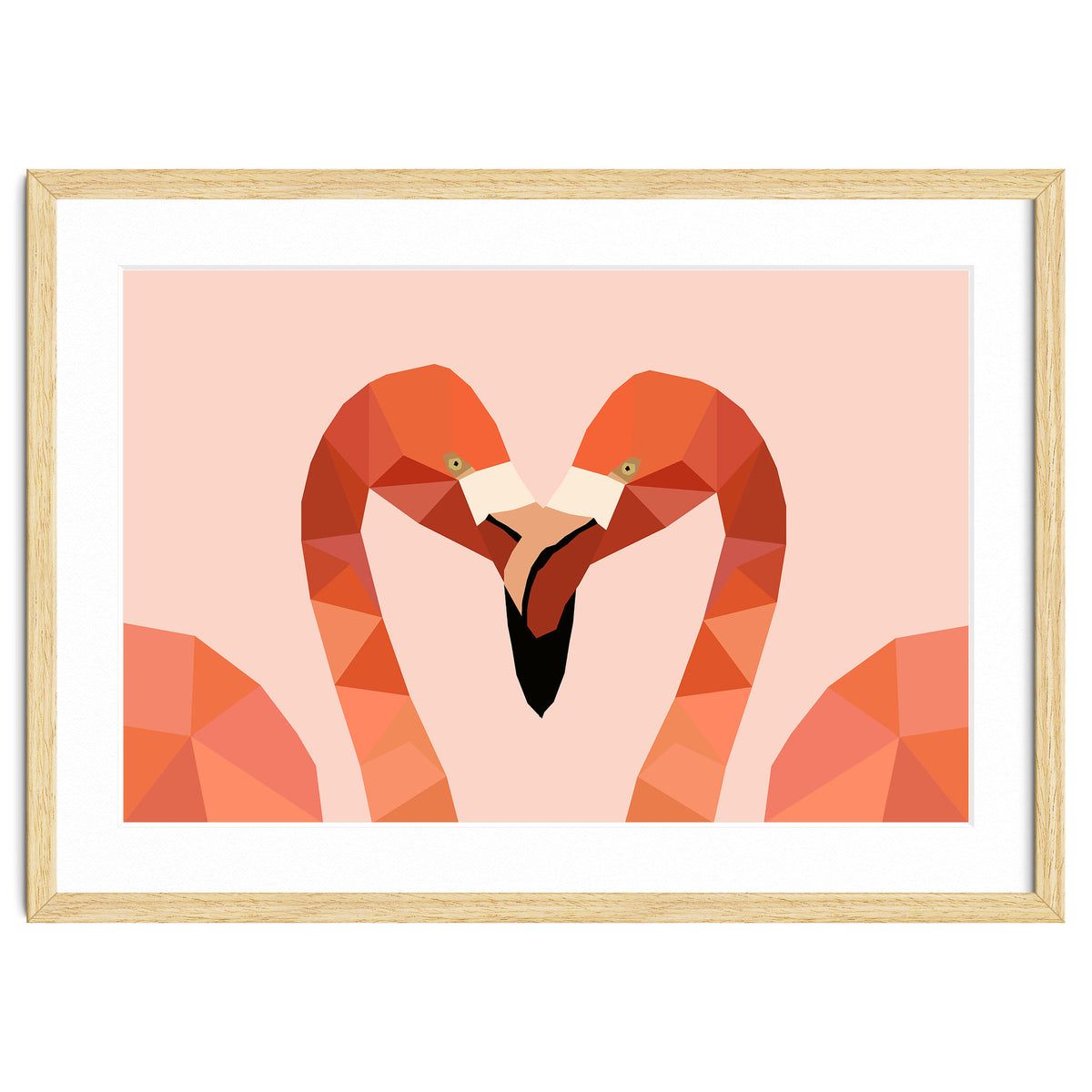 Flamingo Bird Low Poly Art