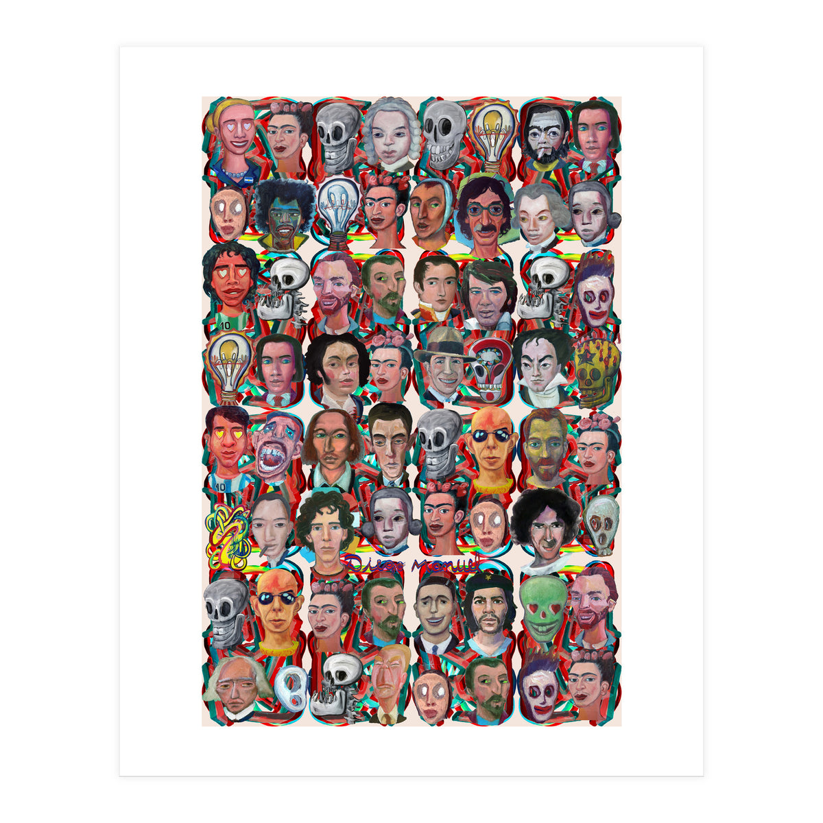 Formas 14 34 3d And Retratos 6 (Print Only)