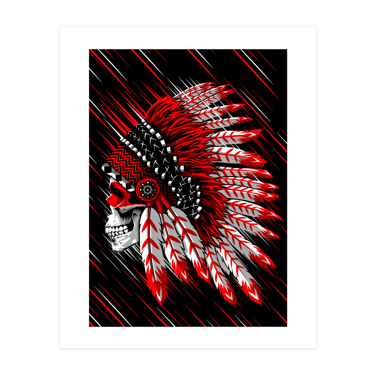 Skull indian chief (Print Only)