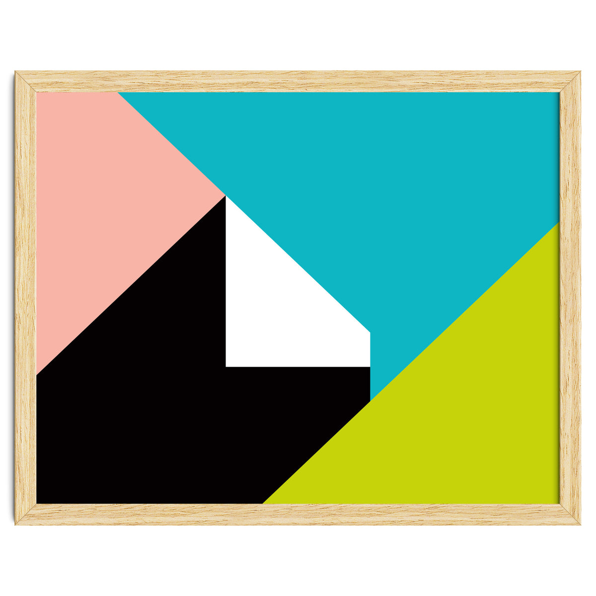 Geometric Shapes No. 266 - pink & lime