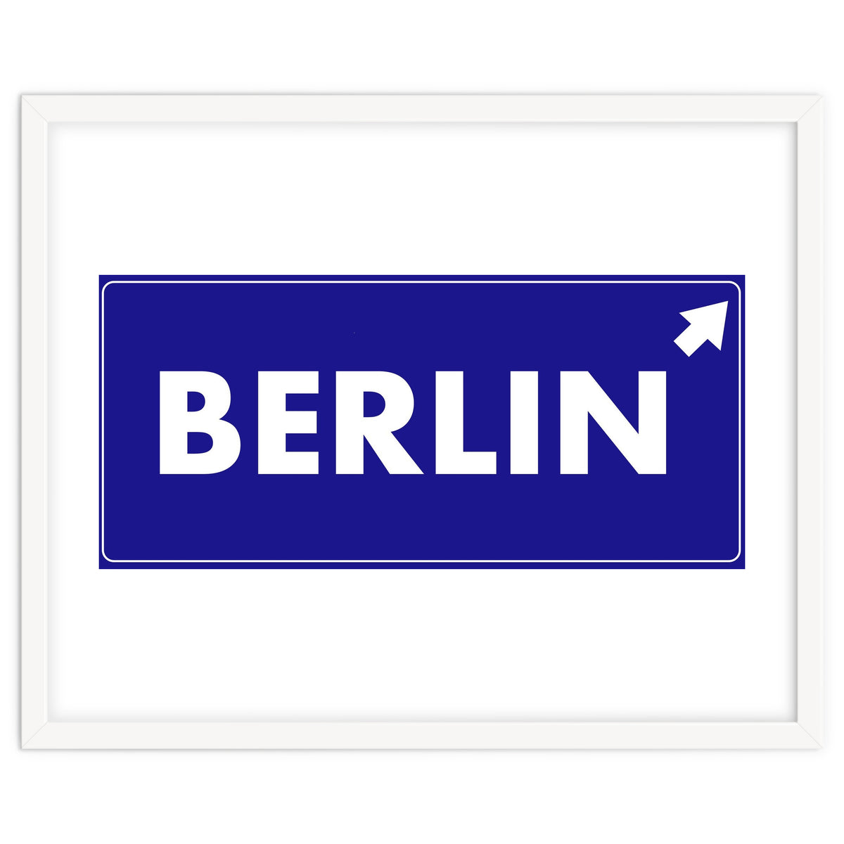 Let`s go to Berlin, Germany! Blue road sign