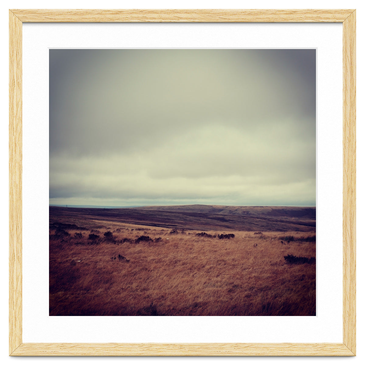 Bleak winter landscape of Saddleworth Moor