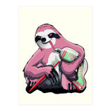 Sloth Brushing Teeth, Funny Bathroom Humour (Print Only) thumbnail