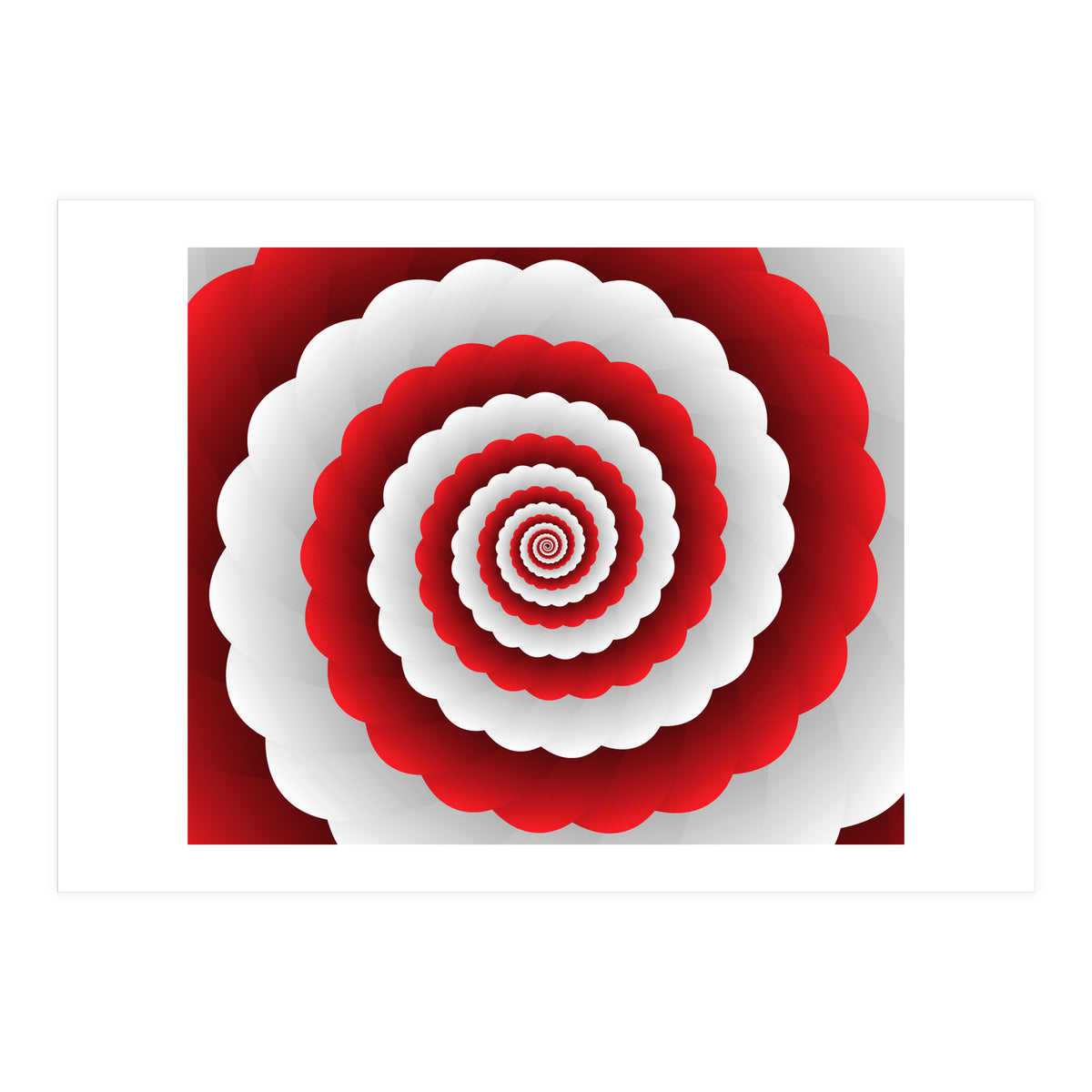 Red Modern Floral Interior Design (Print Only)