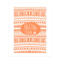 Hakuna Matata Orange Art Print  (Print Only)