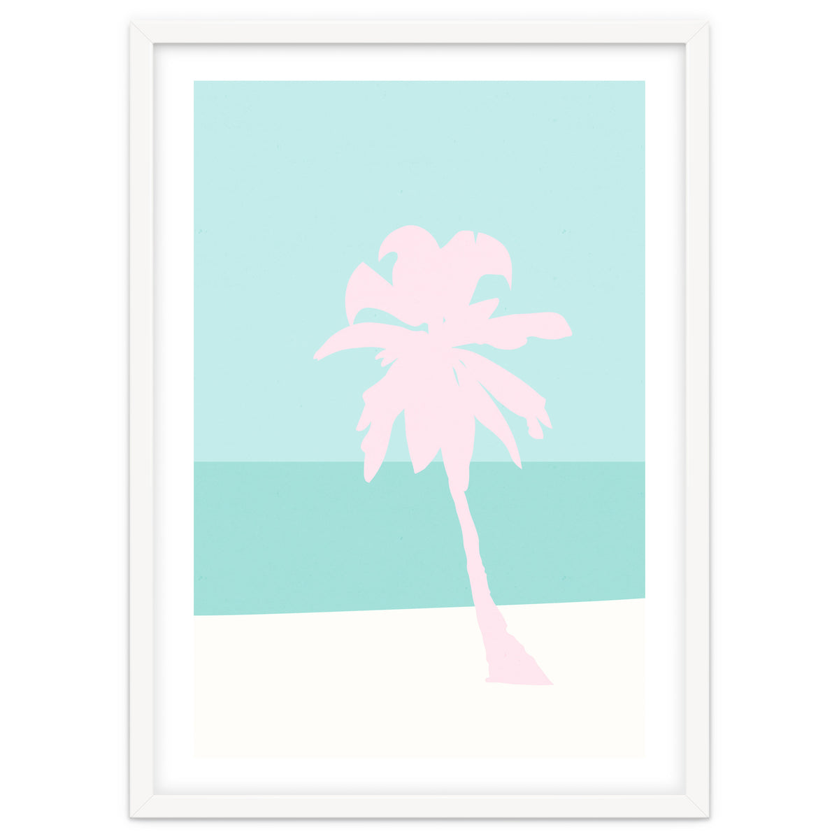 Minimal Palm Tree - Turquoise Coast