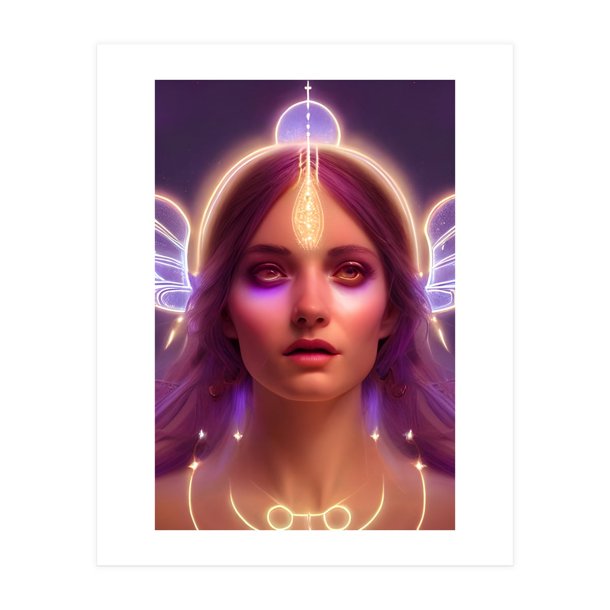 Purple Haze - Goddess of Light Digital Fantasy Artwork (Print Only)